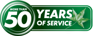 Shady Lane Tree Care 50 years of service badge